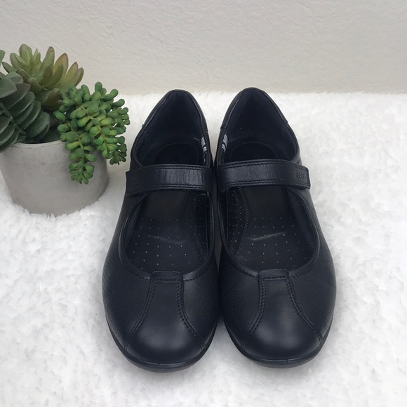 Ecco Blk Leather MaryJanes SZ 40/9-9.5 - Picture 3 of 8